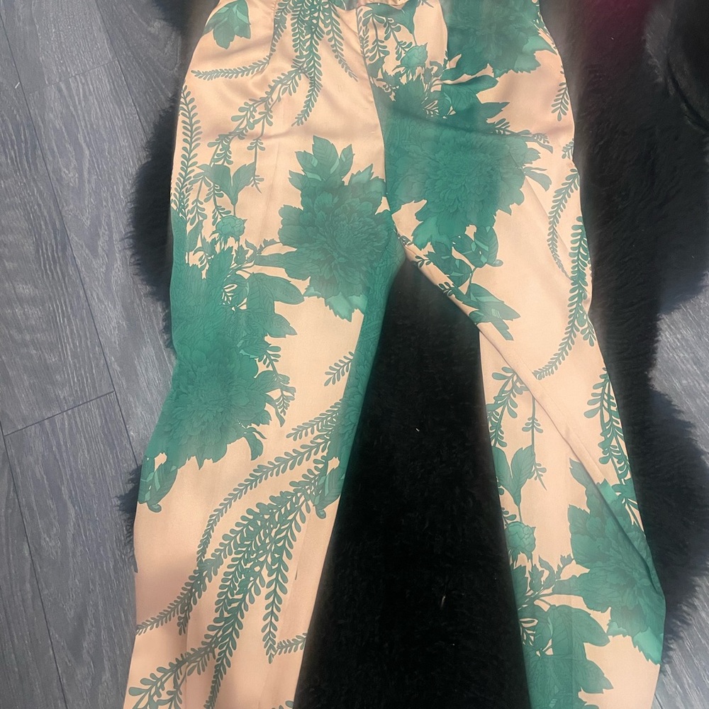 Vicolo silk Italian pants dressy sweat pants with elastic no buttons